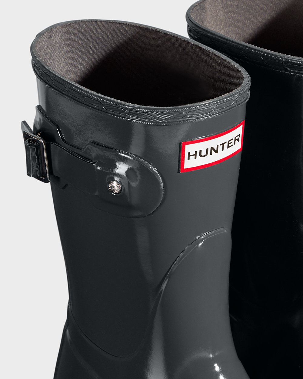 Botas De Cortas Hunter Mujer Original Gloss - Verde Oscuro - Argentina 0638BJULR